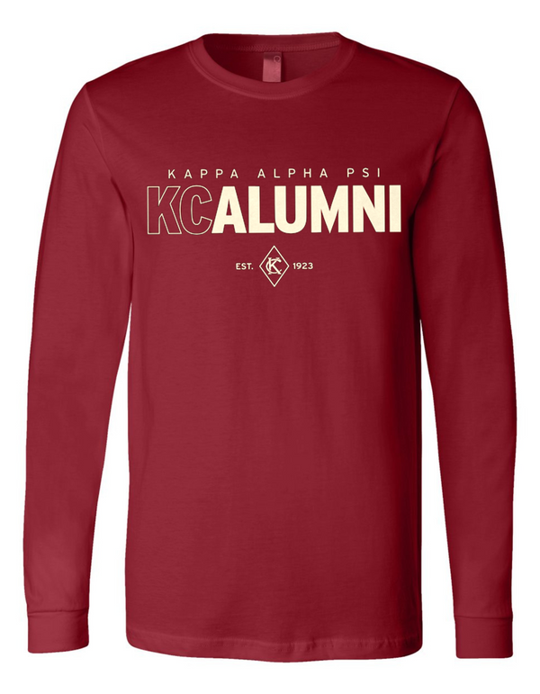 Kansas City Alumni Block Long Sleeve T-Shirt - Crimson