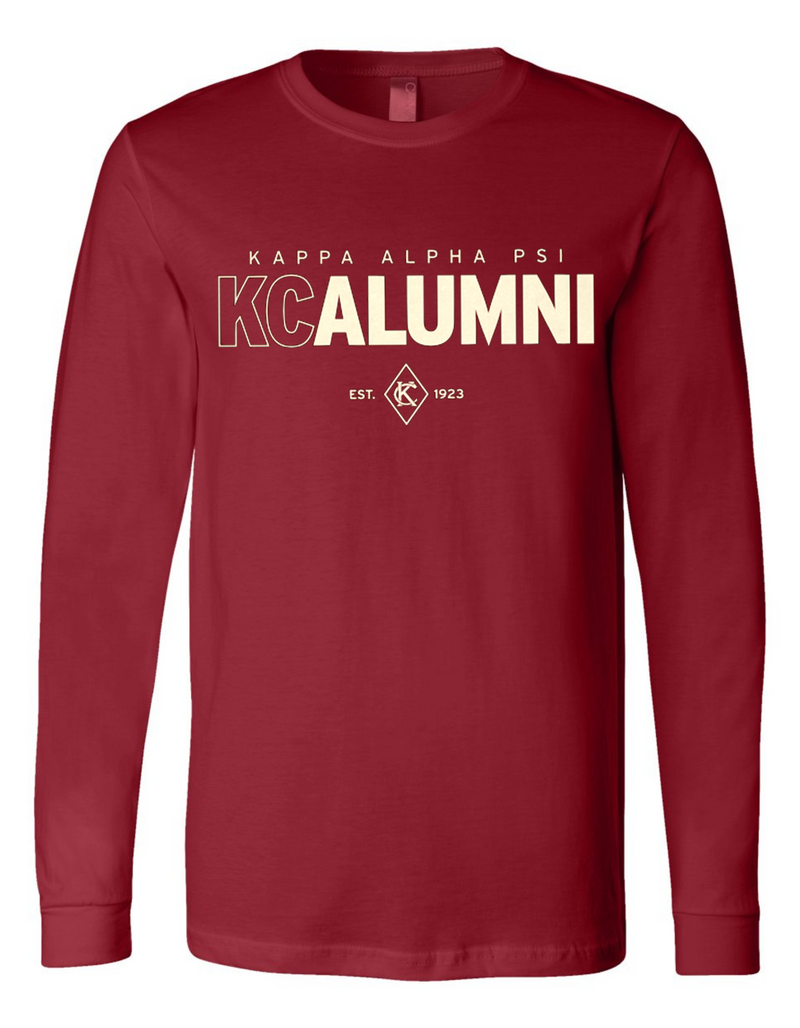 Kansas City Alumni Block Long Sleeve T-Shirt - Crimson