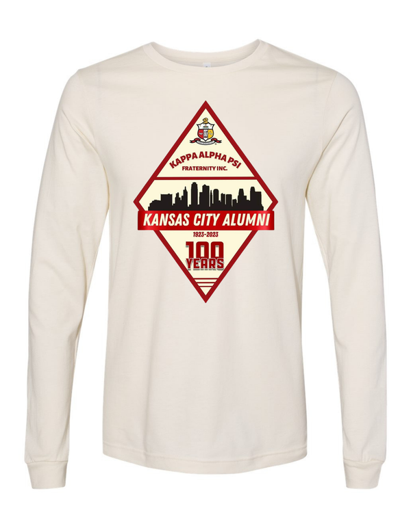 Kansas City Alumni Centennial Long Sleeve T-Shirt - Cream