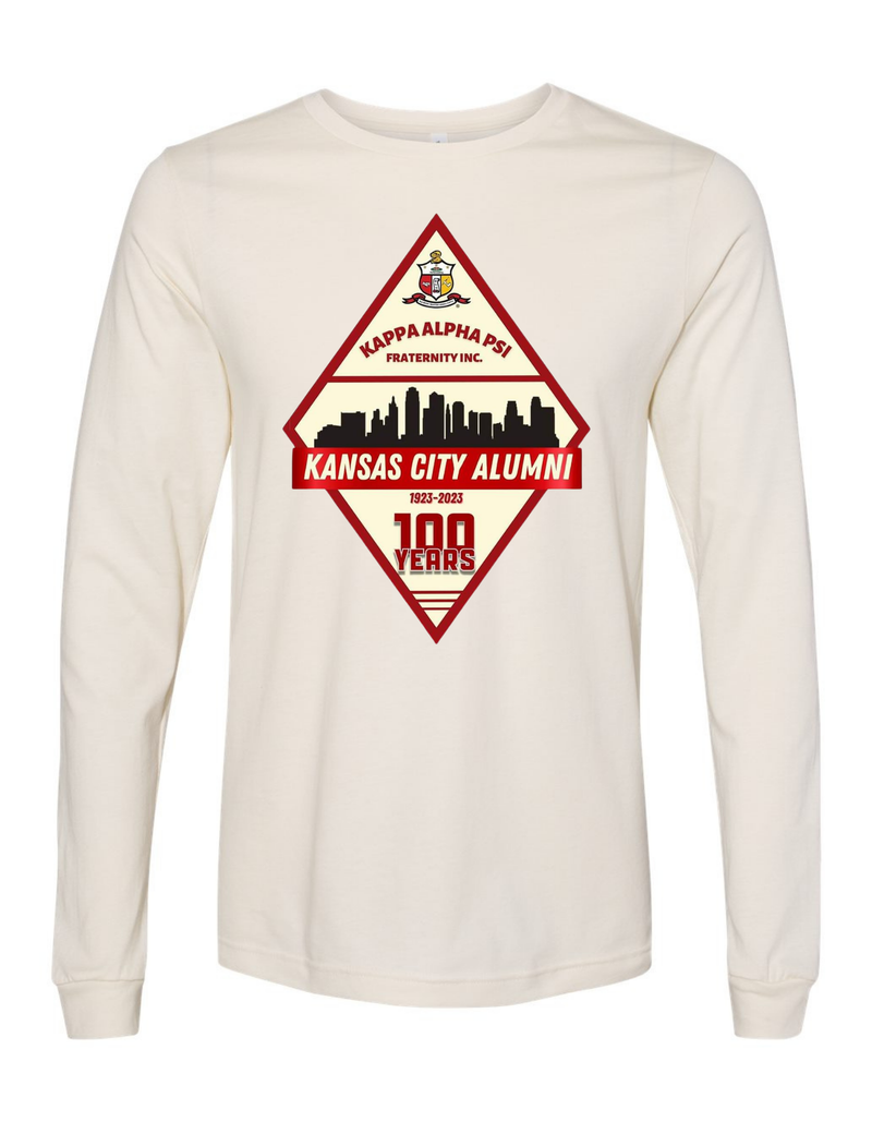 Kansas City Alumni Centennial Long Sleeve T-Shirt - Cream