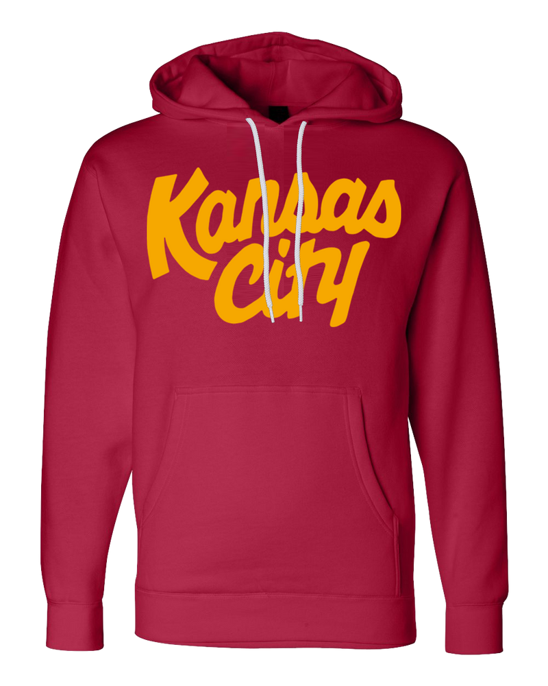 Kansas City Script Kingdom Mid-Weight Hoodie - Red Gold