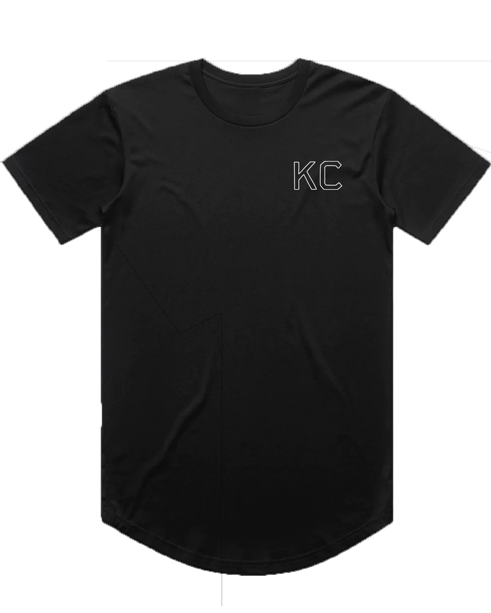 Born and Raised Curved Hem T-Shirt - Black – KCK Legends