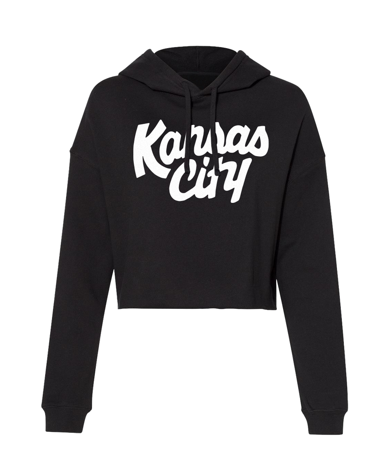 Kansas City Crop Hoodie- Black