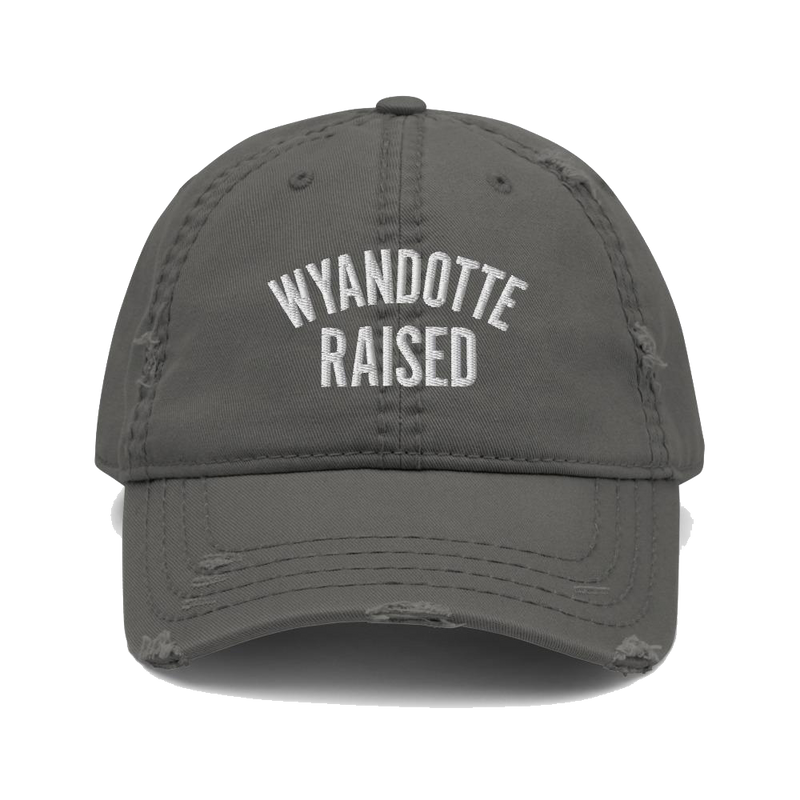 Wyandotte Raised - Distressed Dad Hat - Charcoal