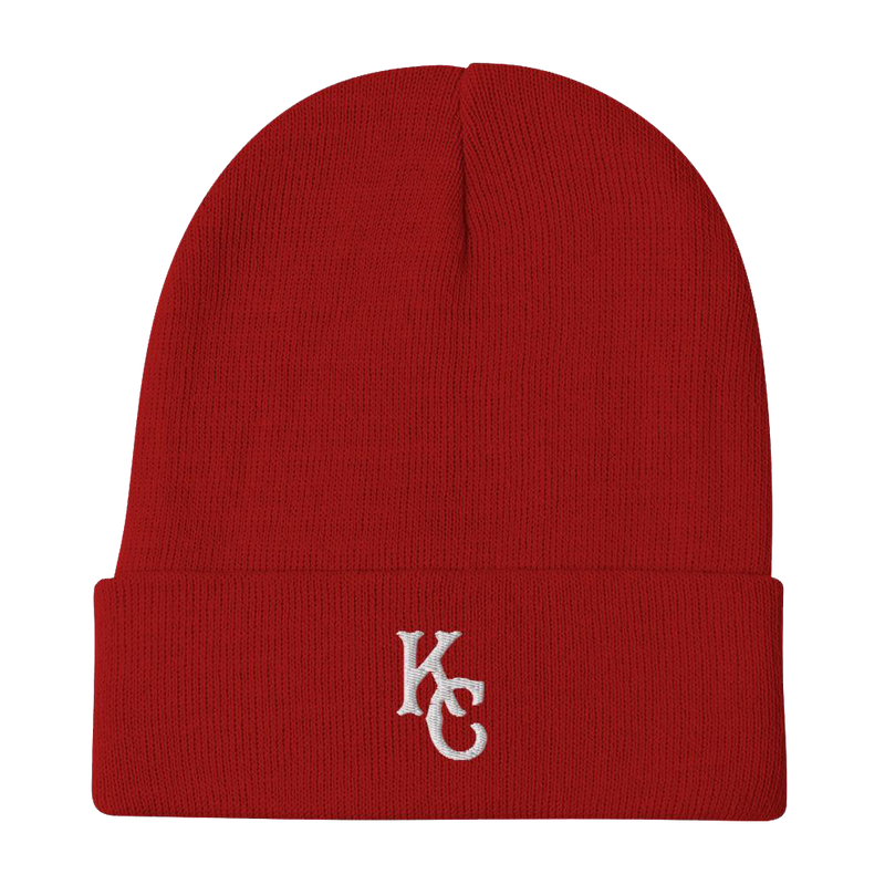 KC Monarch - Embroidered Beanie - Red